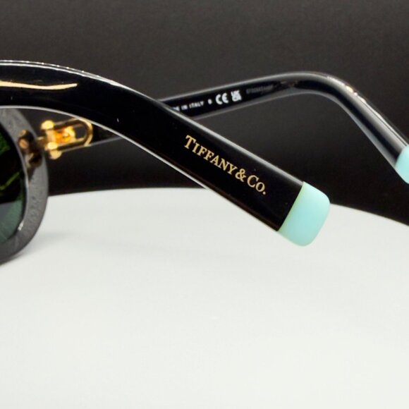 Tiffany & Co TF 4201 8001/S4 Black Round Sunglasses Grey Lens 50 24 140